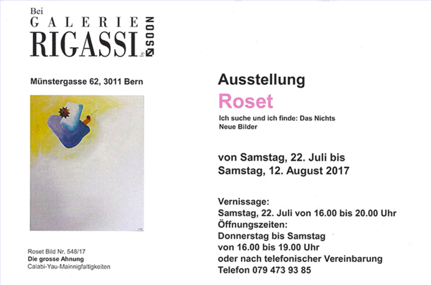 Ausstellung Roset