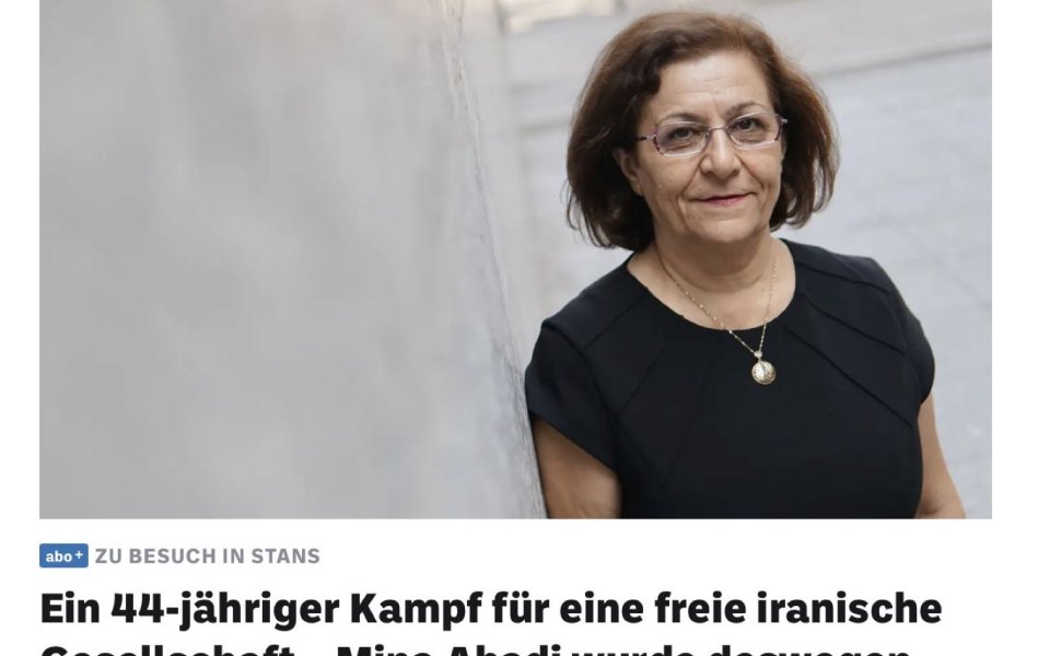 Teaser der Luzerner Zeitung zum Interview mit Mina Ahadi
