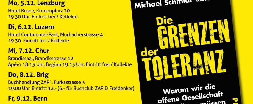 «Grenzen Der Toleranz» – Schweiz-Lesetour Mit Michael-Schmidt-Salomon