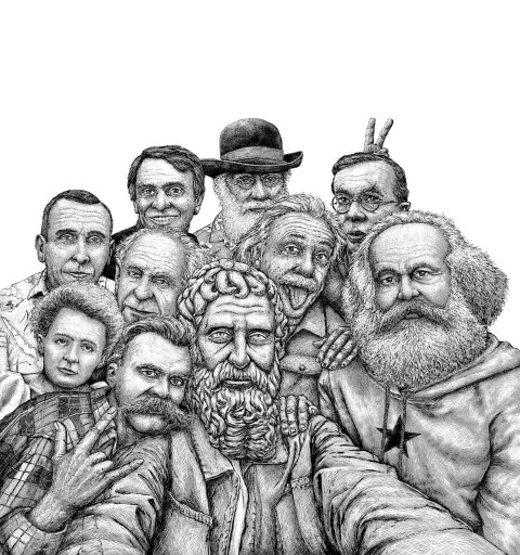 Die zehn portraitierten Denkerinnen und Denker