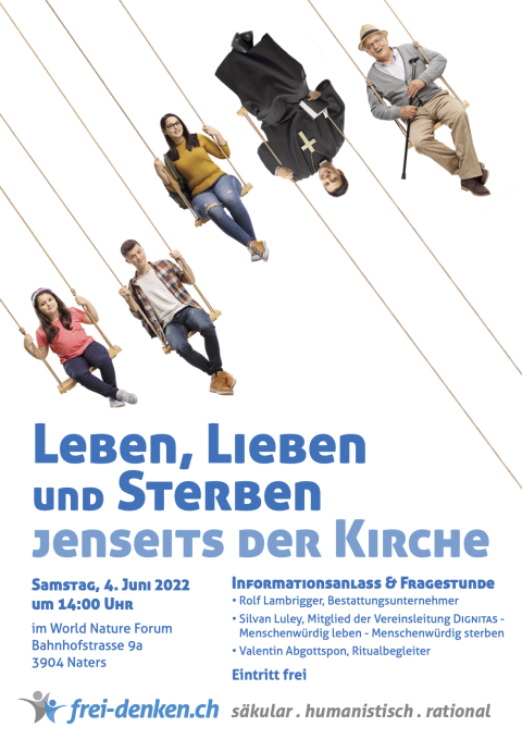 Flyer Leben, lieben und sterben jenseits der Kirche