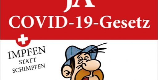 Covid-Gesetz-Ja-Plakat für Schlussspurt